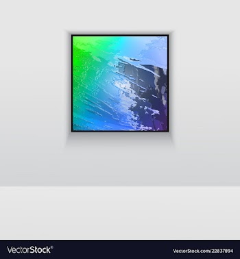 Digital art picture color on the wall in web vector image