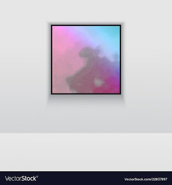 Digital art picture color on the wall in web vector image