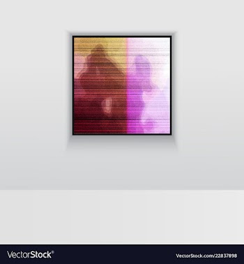 Digital art picture color on the wall in web vector image