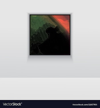 Digital art picture color on the wall in web vector image