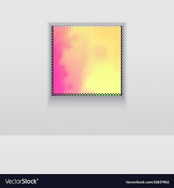Digital art picture color on the wall in web vector image