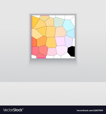 Digital art picture color on the wall in web vector image