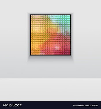 Digital art picture color on the wall in web vector image
