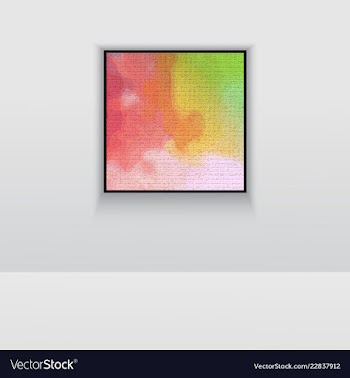 Digital art picture color on the wall in web vector image