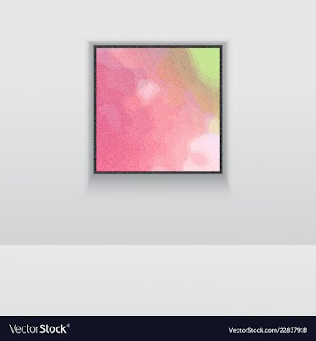 Digital art picture color on the wall in web vector image