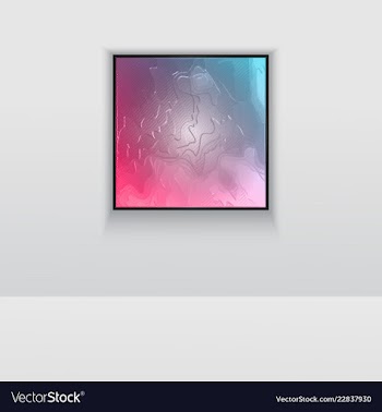 Digital art picture color on the wall in web vector image