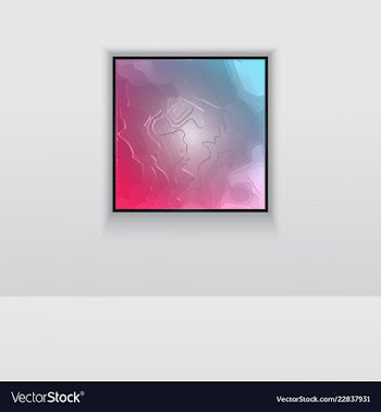 Digital art picture color on the wall in web vector image