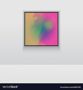 Digital art picture color on the wall in web vector image