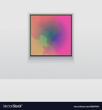 Digital art picture color on the wall in web vector image