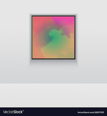 Digital art picture color on the wall in web vector image