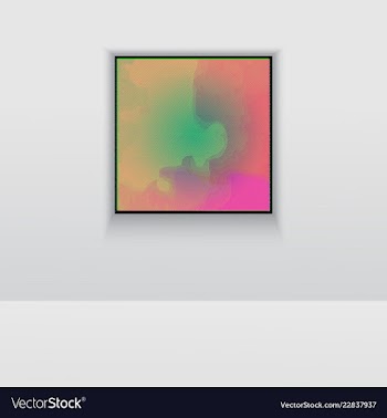 Digital art picture color on the wall in web vector image