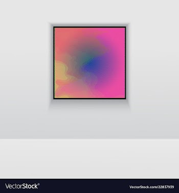 Digital art picture color on the wall in web vector image