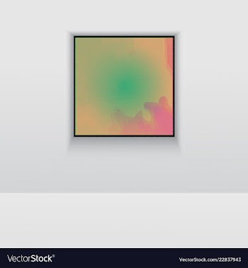 Digital art picture color on the wall in web vector image