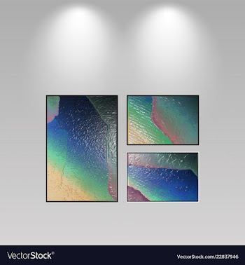 Digital art picture color on the wall in web vector image