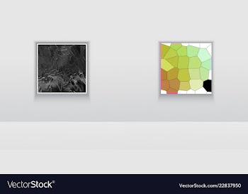 Digital art picture color on the wall in web vector image