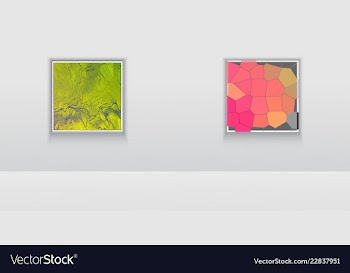 Digital art picture color on the wall in web vector image