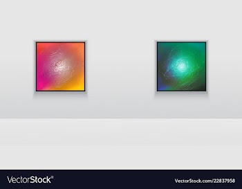 Digital art picture color on the wall in web vector image