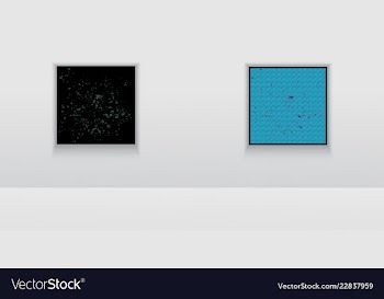 Digital art picture color on the wall in web vector image