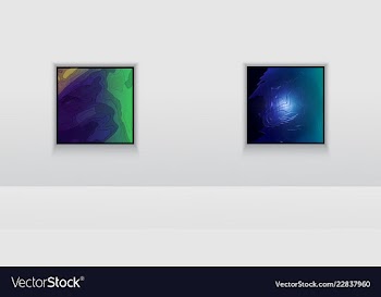 Digital art picture color on the wall in web vector image