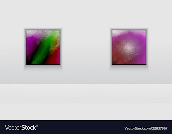 Digital art picture color on the wall in web vector image