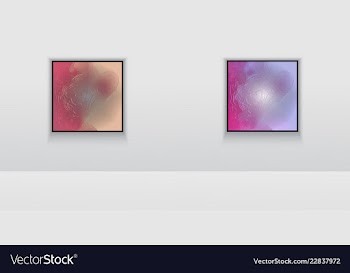 Digital art picture color on the wall in web vector image