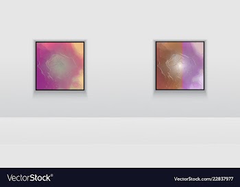 Digital art picture color on the wall in web vector image