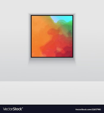 Digital art picture color on the wall in web vector image