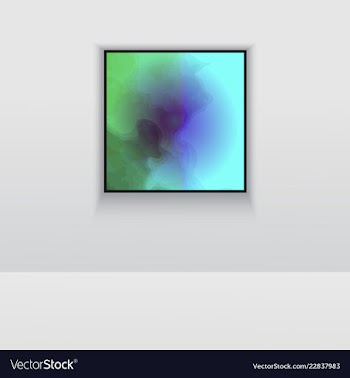 Digital art picture color on the wall in web vector image