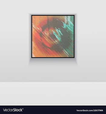 Digital art picture color on the wall in web vector image