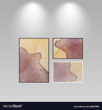 Digital art picture color on the wall in web vector image