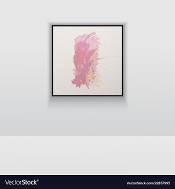 Digital art picture color on the wall in web vector image