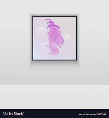 Digital art picture color on the wall in web vector image