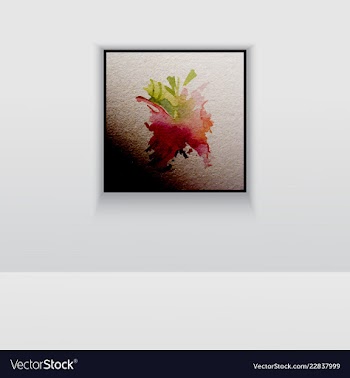 Digital art picture color on the wall in web vector image
