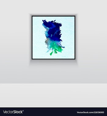 Digital art picture color on the wall in web vector image