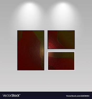 Digital art picture color on the wall in web vector image