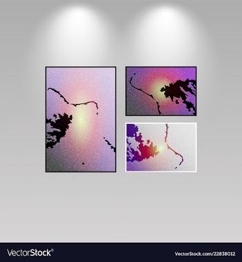 Digital art picture color on the wall in web vector image