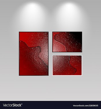 Digital art picture color on the wall in web vector image