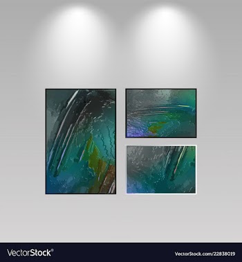 Digital art picture color on the wall in web vector image