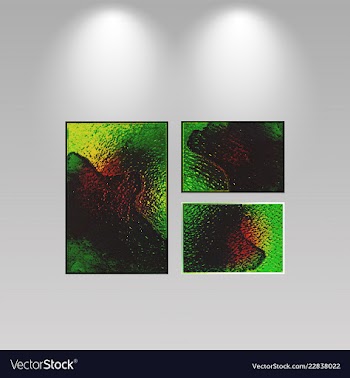 Digital art picture color on the wall in web vector image