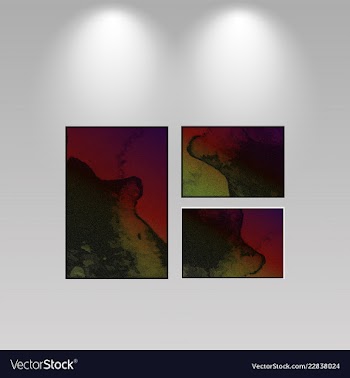 Digital art picture color on the wall in web vector image