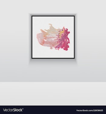 Digital art picture color on the wall in web vector image