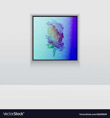 Digital art picture color on the wall in web vector image
