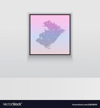 Digital art picture color on the wall in web vector image