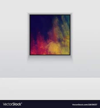 Digital art picture color on the wall in web vector image