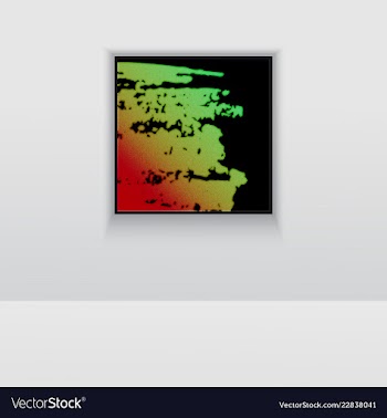 Digital art picture color on the wall in web vector image