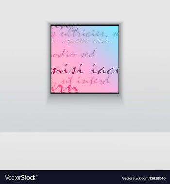 Digital art picture color on the wall in web vector image