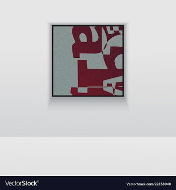 Digital art picture color on the wall in web vector image