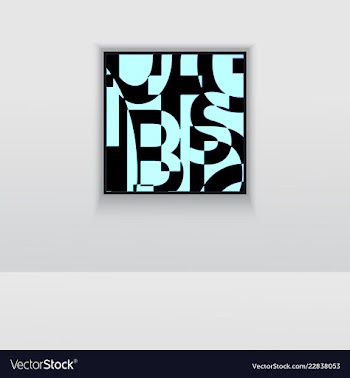 Digital art picture color on the wall in web vector image