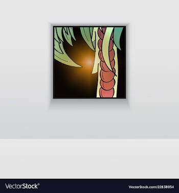 Digital art picture color on the wall in web vector image