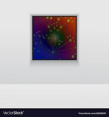 Digital art picture color on the wall in web vector image